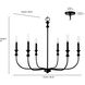 Savanne 6 Light 28.25 inch Vintage Brass Chandelier Ceiling Light